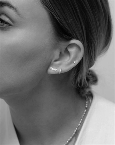 Stine A - Wow Mom Single Øreringe - Sølvfarvet